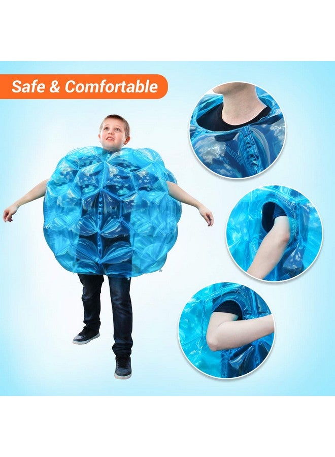 Theefun 2 Pack Bumper Balls: 36inch Inflatable Sumo Ball - Durable PVC Vinyl Material Body Bubble Soccer Ball - Giant Human Hamster Knocker Body Zorb Ball for Kids and Adults Physical Outdoor Toys, Blue - Image 3