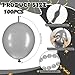 JUSTOTRY Link Balloons 6 Inch 100 Pcs Quick Link Balloon Latex Linking Balloons Connected Linkable Balloon Birthday Wedding Party DecorationsSilver - Image 4