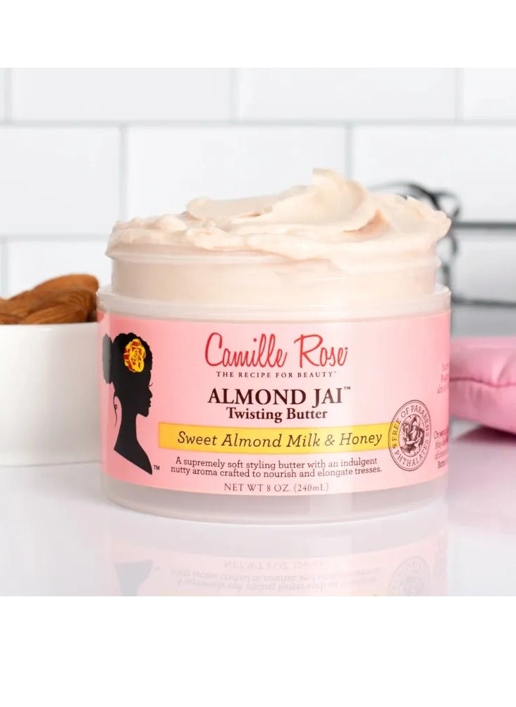 Camille Rose Camille Rose Almond Guy Twist Styling Butter with Aloe Vera & Honey, Softens & Moisturizes Hair, All Hair Types, 8 fl oz (240 ml)  - Image 2