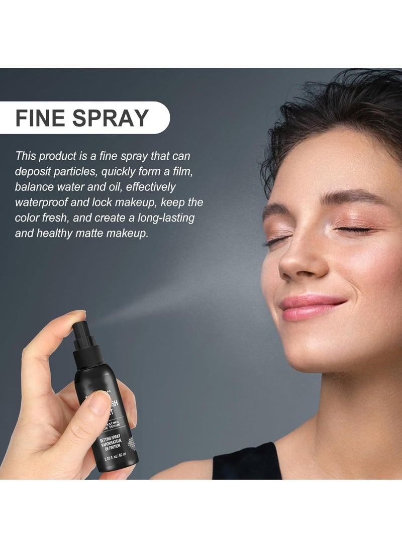 هويتك بخاخ تثبيت المكياج بلمسة نهائية غير لامعة، 60 مل، زجاجة سوداء - Image 5