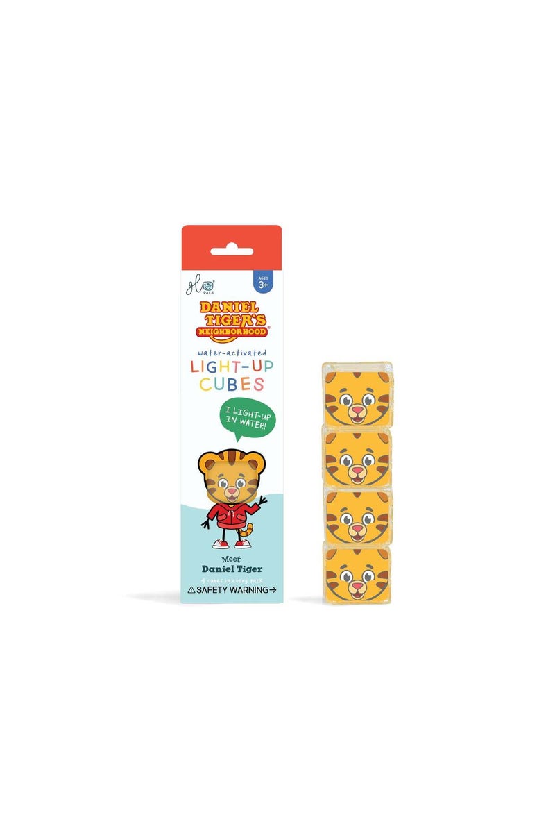 Glo Pals x Daniel Tiger bath toy Water-Activated Light-Up Cubes for Sensory Play - Image 1