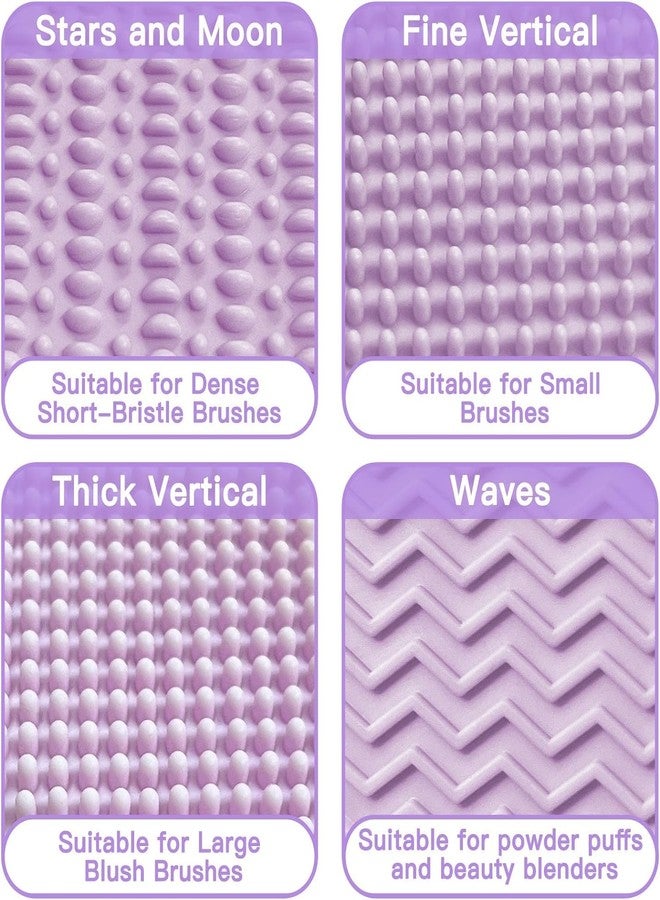 Suicune Makeup Brush Cleaner Mat,3 in 1 Makeup Brush Cleaning Bowl,Portable Makeup Brush Cleaning and Scrubbing Tool with Organizer and Brush Drying Shelf - Image 3