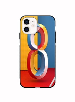 Protective Case Cover For Apple iPhone 12 mini Number 8 Design Multicolour