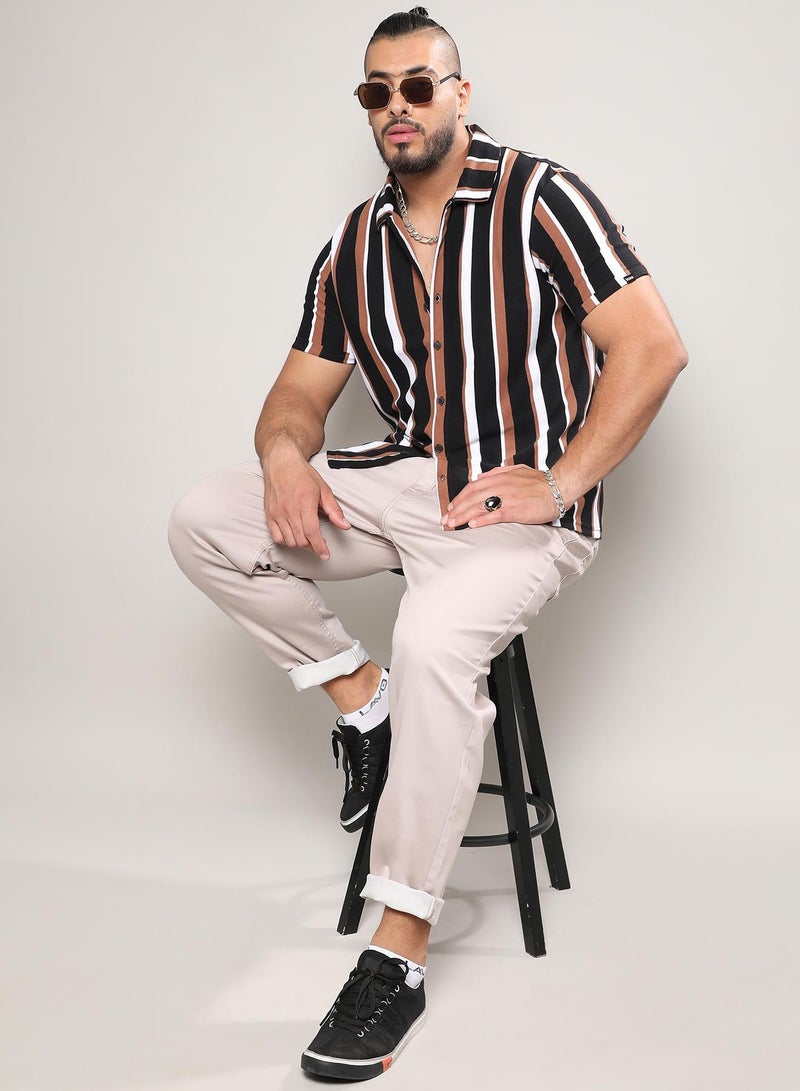 Instafab Plus Barcode Striped Shirt - Image 3