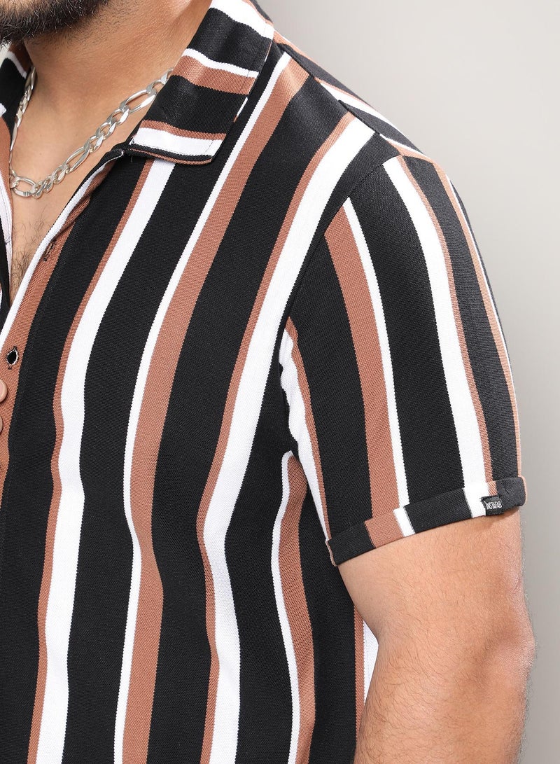 Instafab Plus Barcode Striped Shirt - Image 5