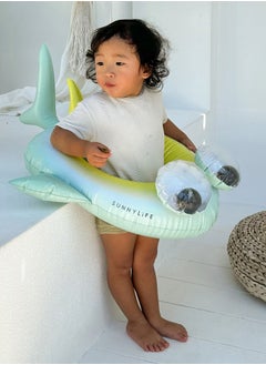 SUNNY LIFE Kids Swim Ring Salty the Shark | Inflatable Pool Float for Kids | Shark-Themed Swimming Ring | Fun Water Toy for Children | Kids Pool Ring Multi-Color  - Image 2