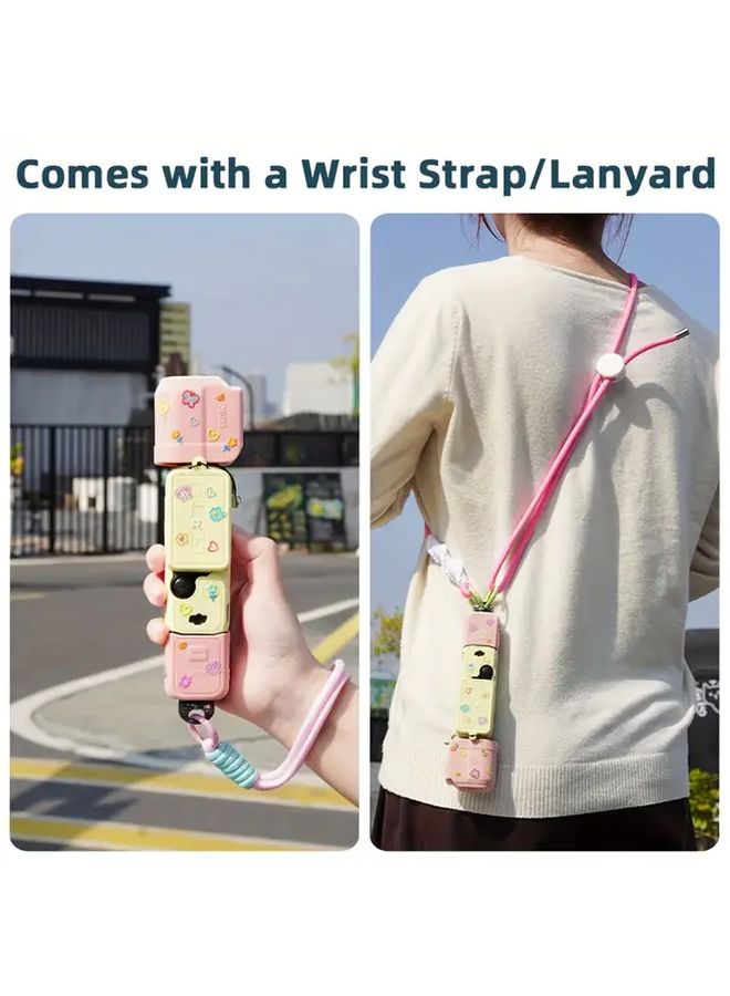 Macaron Color Protective Case For DJI Osmo Pocket 3 Yellow And Blue Compact Lightweight - Image 5