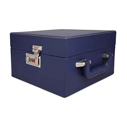 Anything & Everything Bar Accessories | Mini Portable Bar Set | Leatherette Bar Set | Bar Set | Barware Set for Picnic | Bar Tool Set for Travel | Barware Set for car | Whiskey Glasses (Blue & Blue) - Image 3