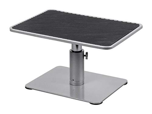 Monoprice Universal Monitor Riser Stand Raises Monitors 46 to 65 Inches Silver Finish Workstream Collection - Image 1