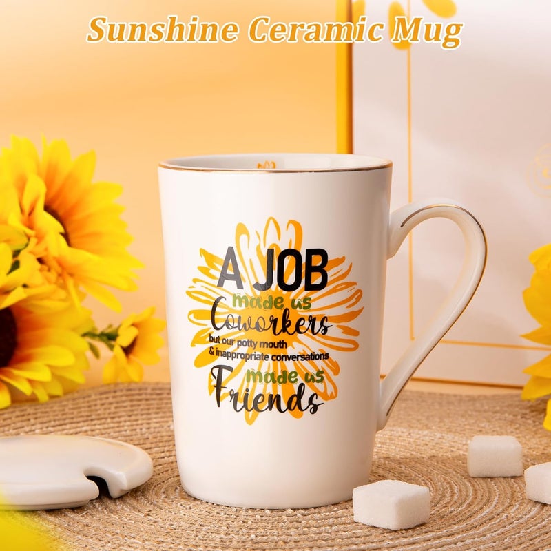 ALBISS Thank You Gifts for Women, 12pcs Appreciation Gifts Set for Coworker - Sunflower Sending Sunshine Gift- Unique Office Gift Basket for Birthday Christmas Farewell Gift for Best Friends，Colleague，Boss - Image 3