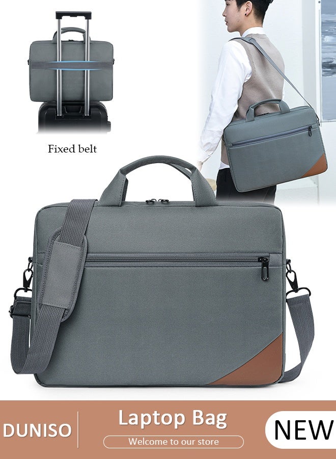 DUNISO 15.6 Inch Laptop Bag Lightweight Computer Bag Travel Business Handbag Briefcase Water Resistance Shoulder Messenger Bag for Men and Women Work Office - Image 1
