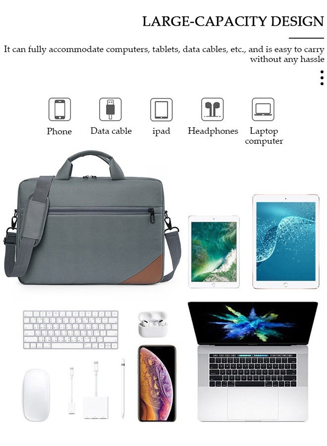 DUNISO 15.6 Inch Laptop Bag Lightweight Computer Bag Travel Business Handbag Briefcase Water Resistance Shoulder Messenger Bag for Men and Women Work Office - Image 5