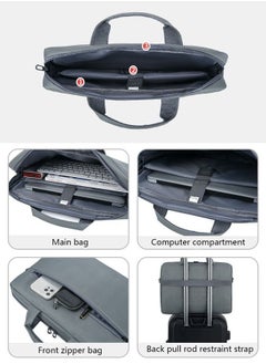 DUNISO 15.6 Inch Laptop Bag Lightweight Computer Bag Travel Business Handbag Briefcase Water Resistance Shoulder Messenger Bag for Men and Women Work Office  - Image 4