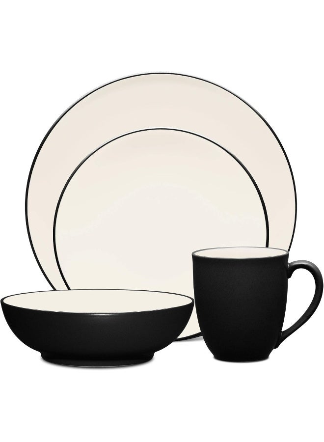 Noritake Colorware Graphite 4Piece Coupe Place Setting Service for 1 - Image 1