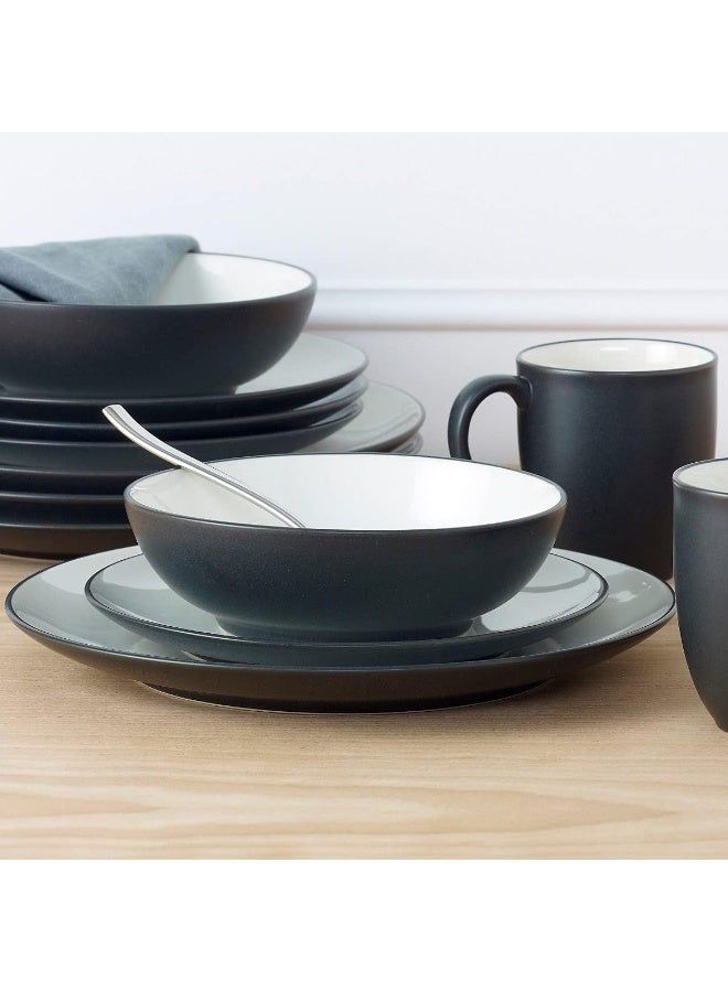 Noritake Colorware Graphite 4Piece Coupe Place Setting Service for 1 - Image 4
