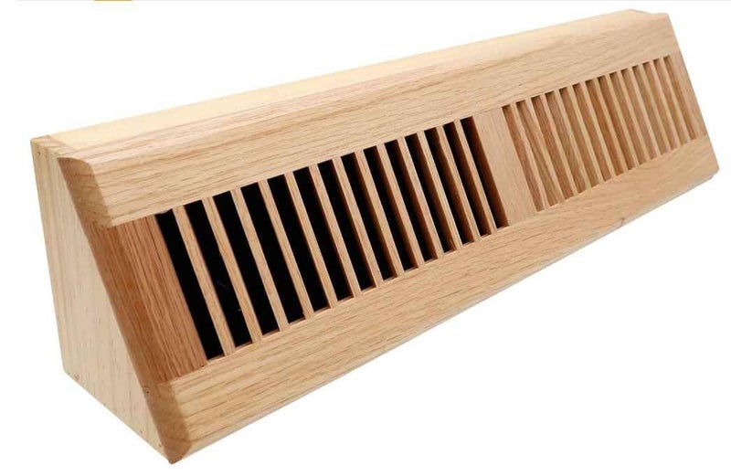 HVAC Premium 15 قاعدة أرضية خشبية سجادة زخرفية من خشب البلوط الأحمر مع تشطيب مسبق لمخرج الهواء HVAC غطاء مجرى الهواء