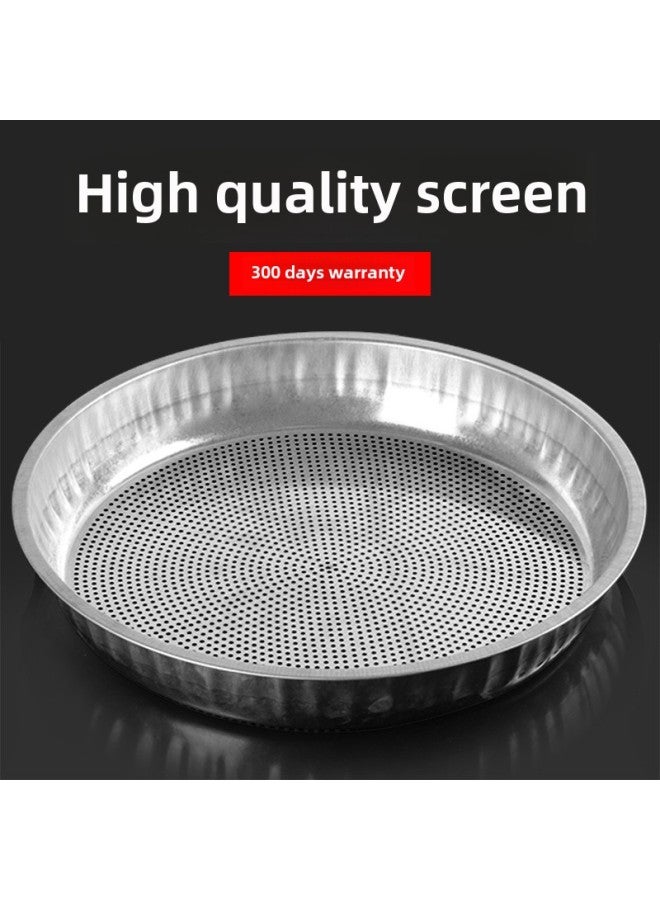 Sieve Stainless Steel Screen Dustpan Drying Screen Rice Sieve Sand Gardening Sieve Soil Sieve Grain Grain Filter-Specifications:Stainless Steel 53cm Disc Height 7cm - Non-porous - Image 2
