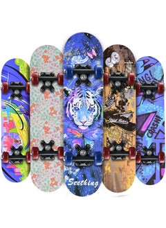 Skateboards for Beginners 31 Inch Complete Skateboard for Kids Teens Adults Ages 5-16, Complete Cruiser Skateboard for Youth