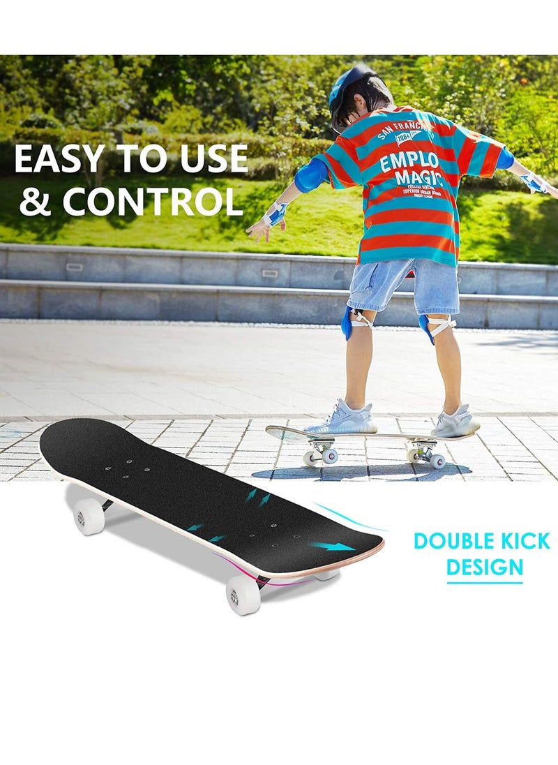Mimelon - Skateboards for Beginners 31 Inch Complete Skateboard for Kids Teens Adults Ages 5-16, Complete Cruiser Skateboard for Youth - Image 1