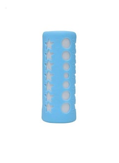 Safe-O-Kid Pack Of 2Silicone Baby Feeding Bottle Cover Sleeve Holder Insulated Protection All Bottle Types Large 250 Ml Blue  - Image 2
