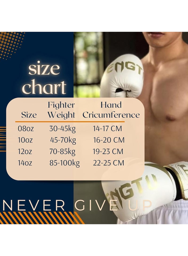 Boxing Gloves For Men & Women | 12Oz Pro Training & Sparring Gloves For Boxing, Muay Thai, Kickboxing & Martial Arts | Durable Pu Leather With Ventilated Palm (Gold, Xl) - Image 3