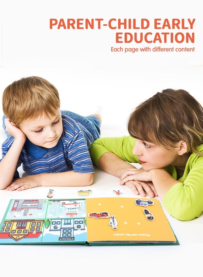 GROIC Quiet Book for Toddlers, 2023 New Montessori Interactive Felt Quiet Book for Toddlers, 10 Pages Educational Toy Travel Toy for Boys Girls, Preschool Learning, Vehicle Theme - Image 5