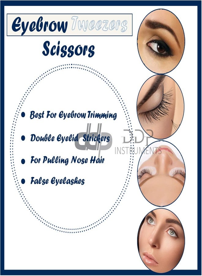 DDP Pro Scissor-like Tweezer Slant 'Eyebrow Black Color - Image 4