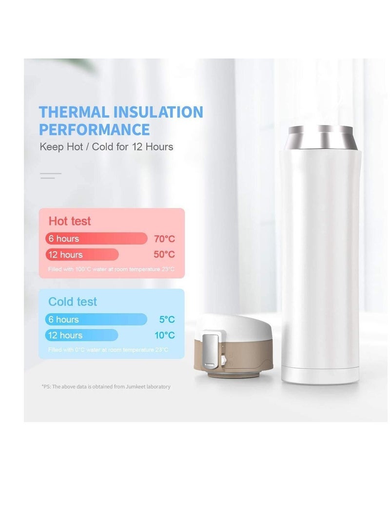 DELFINO Vacuum Drinking Flask Thermo Water Bottle 450ml Insulated Stainless Steel Leak-Proof, Double Wall Insulated Travel Coffee Mug Water Bottle Water Vacuum Bottle Double-walled Coffee - Image 3