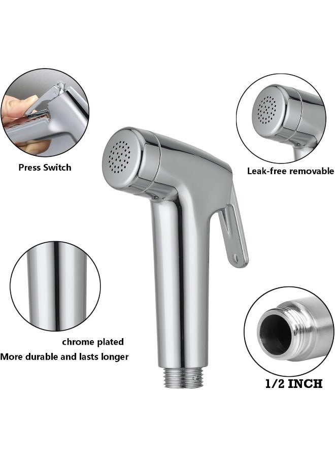 Royal Apex Bidet Spray Head | Shattaf, Hand Held Solid Brass Chrome Bidet Toilet Sprayer Bathroom Hand Shower For Personal And Feminine Hygiene, Clean Around The Toilet (Pack Of 2) - Image 4