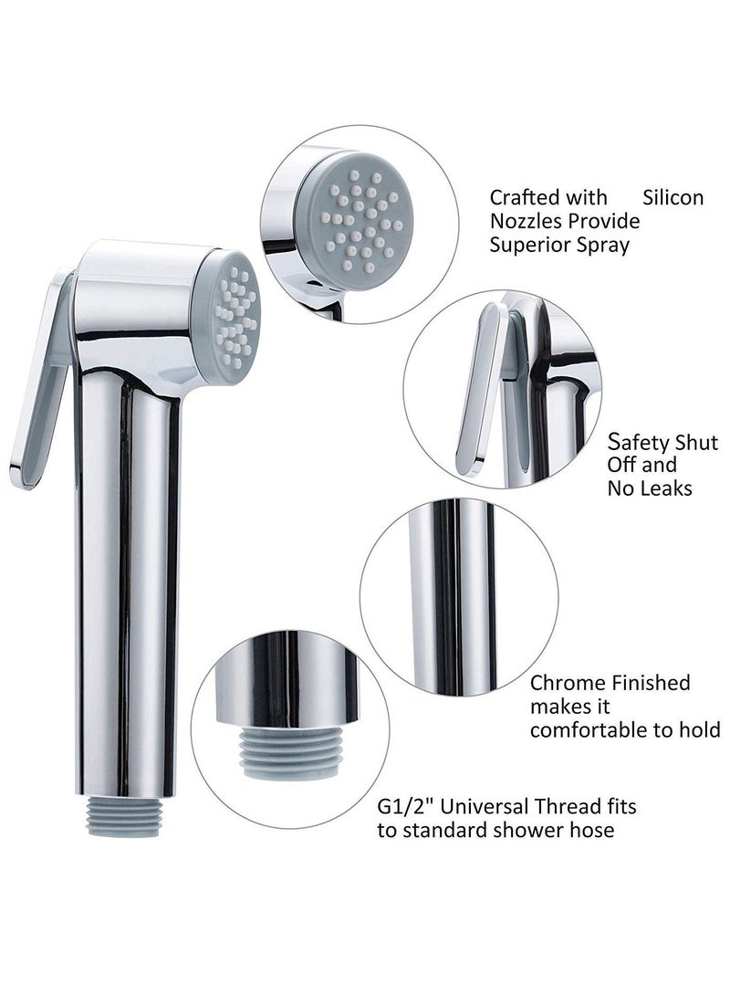 Royal Apex Bidet Spray Head | Shattaf, Hand Held Solid Brass Chrome Bidet Toilet Sprayer Bathroom Hand Shower For Personal And Feminine Hygiene, Clean Around The Toilet (Pack Of 2) - Image 3