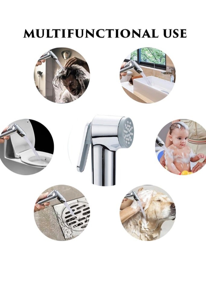 Royal Apex Bidet Spray Head | Shattaf, Hand Held Solid Brass Chrome Bidet Toilet Sprayer Bathroom Hand Shower For Personal And Feminine Hygiene, Clean Around The Toilet (Pack Of 2) - Image 4