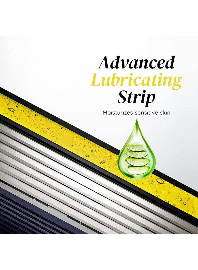 LetsShave Pro 6 Advance Manual Shaving Razor Blades Refills (Cartridge), Pack Of 4, World'S First 6-Blade & Precison Back Blade With Argan Oil & Aloe Vera Infused Moisture Bar, Blades For Men - Image 2