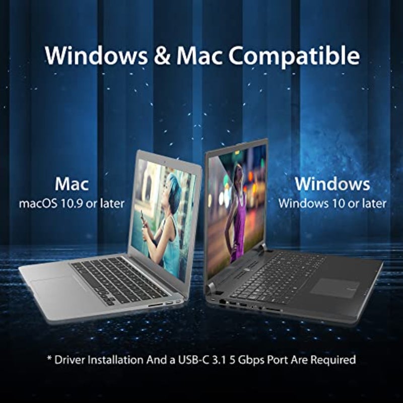 محور محول USB-C إلى 4 منافذ HDMI لإعداد شاشات متعددة، هيكل من سبائك الألومنيوم، أسود، يدعم شاشات 4x 1080p@60 هرتز مع وظيفة التوصيل والتشغيل - Image 4