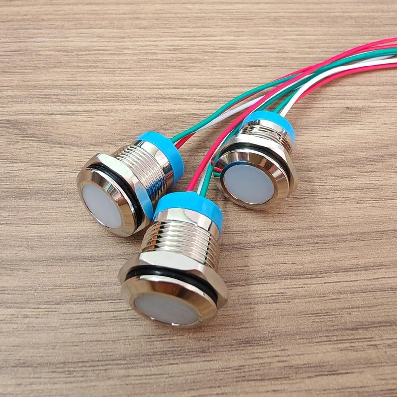 Gebildet Bi-Color (Green & Red) 16mm (0.63") Energy Saving Indicator Bulb, 16mm 2 Colors LED Bulb 12V/24V/20mA Panel Mounting Lamp for Car Truck Boat Auto Part (Pack of 3) Long use oriented quality - Image 2