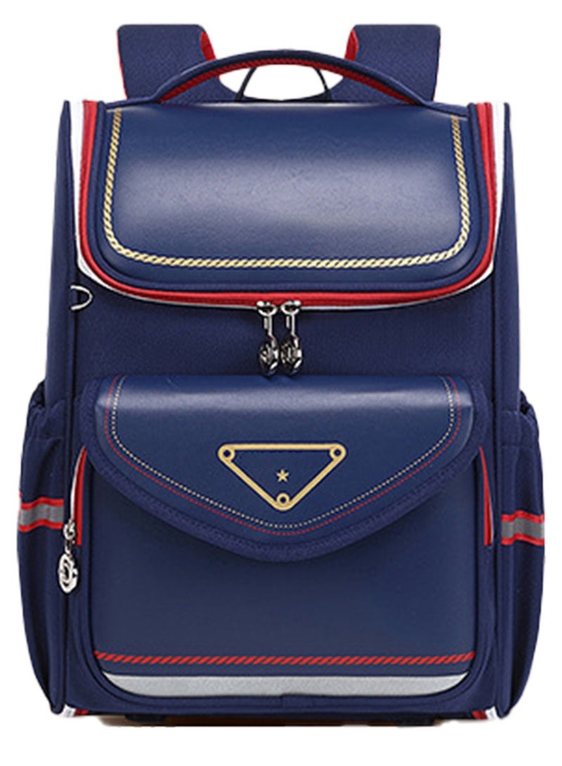 SKY VIEW Kids Backpack Boys And Girls Classic British Style Lightweight Schoolbag Large Capacity Laptop Bookbags For Teens Students With Ergonomic Cushioning(Blue Small) - Image 1