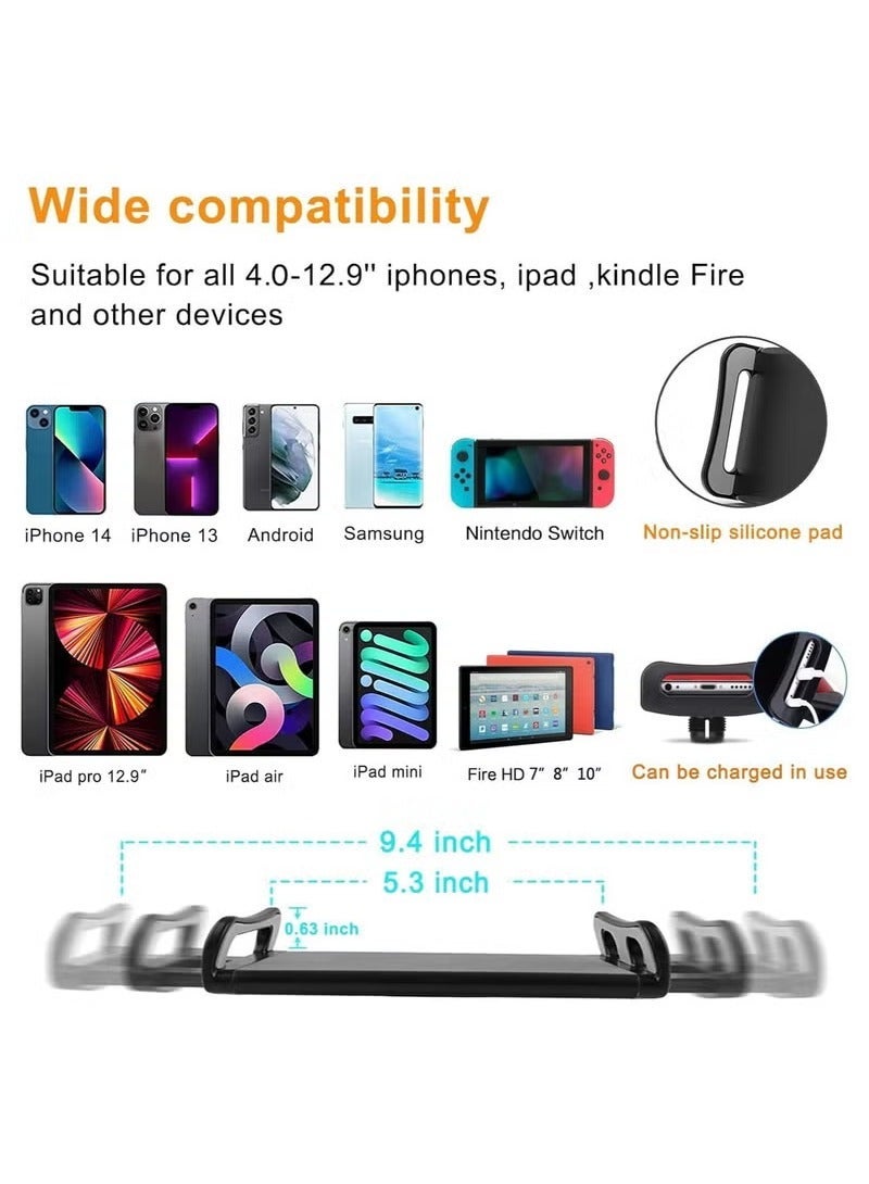 DURKU Height Adjustable Metal Tablet iPad Stand, Lazy Phone iPad Holder, Hands Free Flexible Tablet Holder, Compatible with iPhone, E-Readers or Other 4-12.9 Inches Devices - Image 5