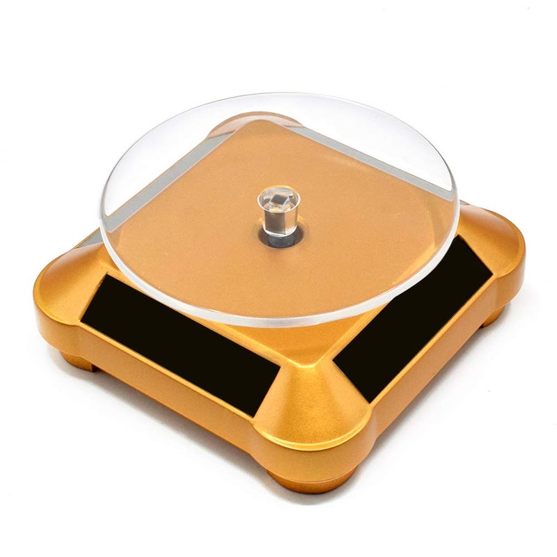 FASTTOBUY FASTTOBUY Solar Display Stand Turntable Double Used Rotating Display for UV Resin Curing Light LCDSLADLP 3D Printer Solar Power Jewelry Spinner Watch Hobby Collection Shelf 