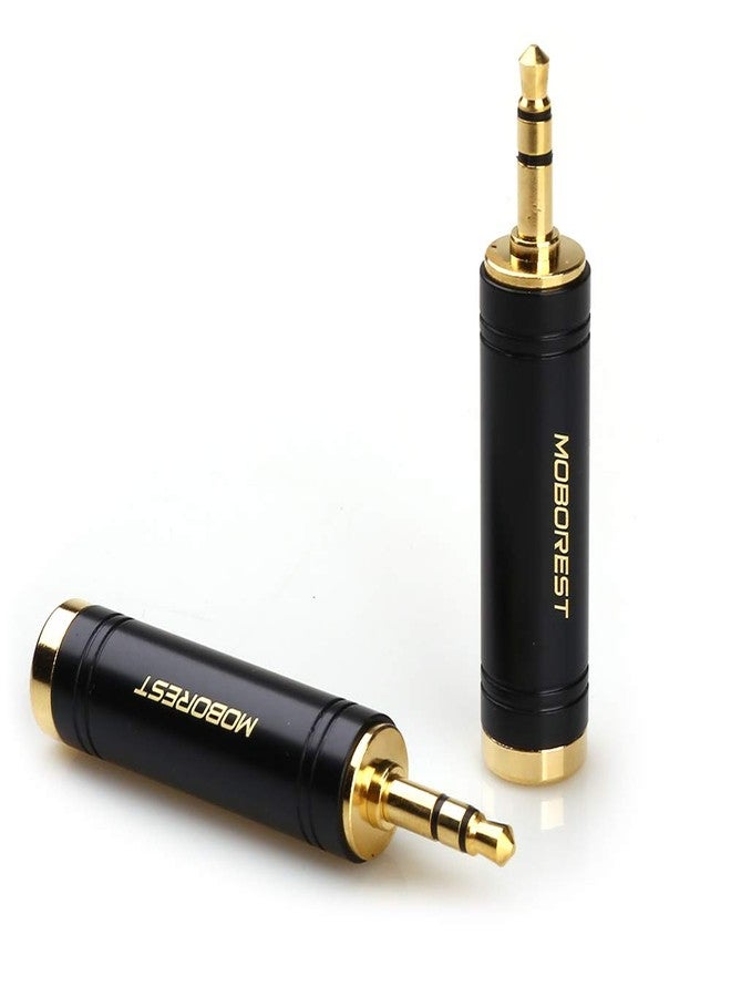 MOBOREST 3.5mm M to 6.35mm F Stereo Pure Copper Adapter, 1/8 Inch Plug Male to 1/4 Inch Jack Female Stereo Adapter, Can be Used for Conversion Headphone adapte, amp adapte, Black Fashion 2-Pack - Image 4