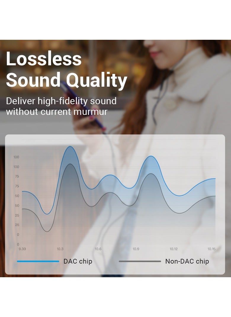 VENTION - Vention USB-C Male to 3.5MM Earphone Jack With DAC Adapter 1M Gray Aluminum Alloy Type - Image 1