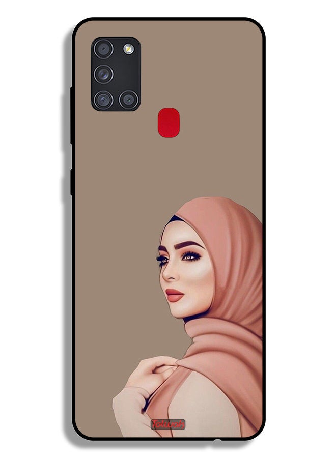 Tolwak Samsung Galaxy A21s Protective Case Cover Beautiful Hijab Girl - Image 1
