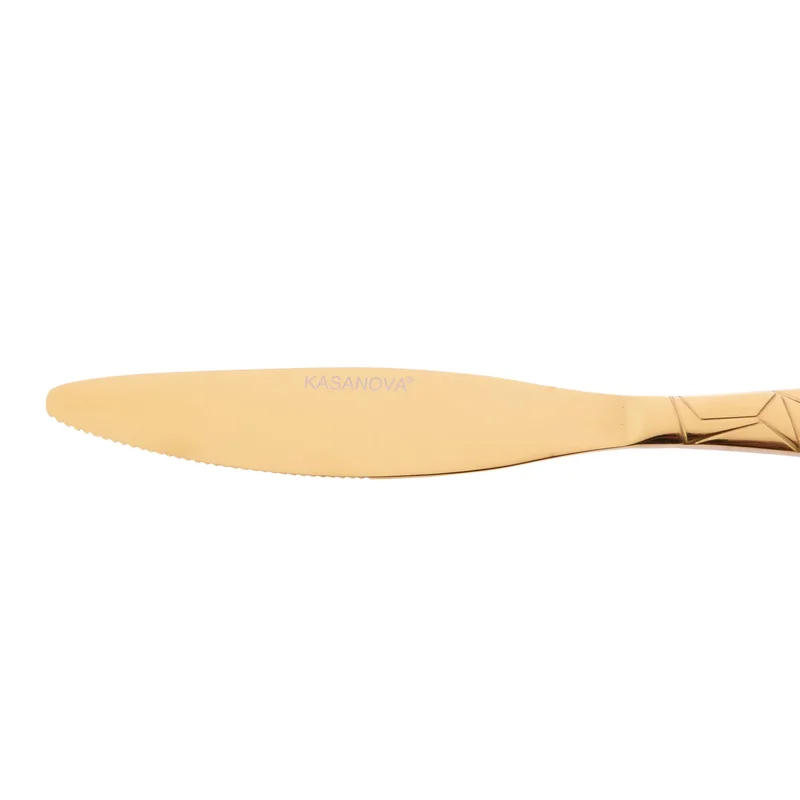 Simply Kitchen Set Of 24 Cutlery Steel 18/0 Pvd Matrix Gold