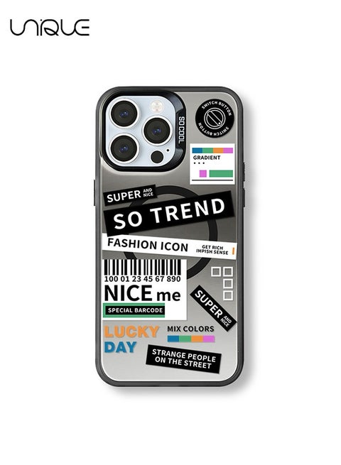 Compatible with iPhone 15 Pro Max Cases, Compatible with MagSafe Cases,Tuya Phone Case，Scrub Laser Phone Case，TPU Drop Protection - Black