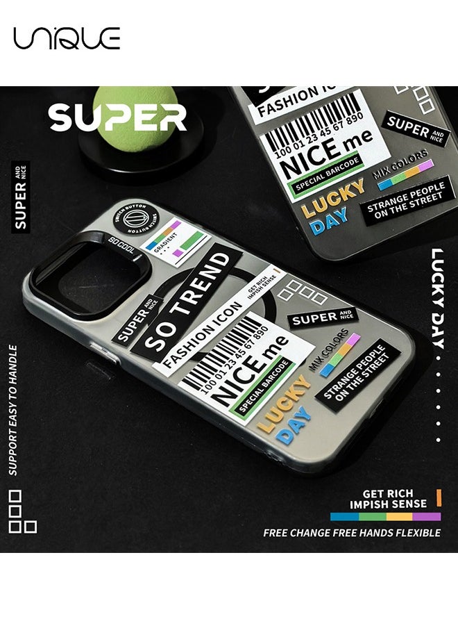 Unique - Compatible with iPhone 15 Pro Max Cases, Compatible with MagSafe Cases,Tuya Phone Case，Scrub Laser Phone Case，TPU Drop Protection - Black - Image 1