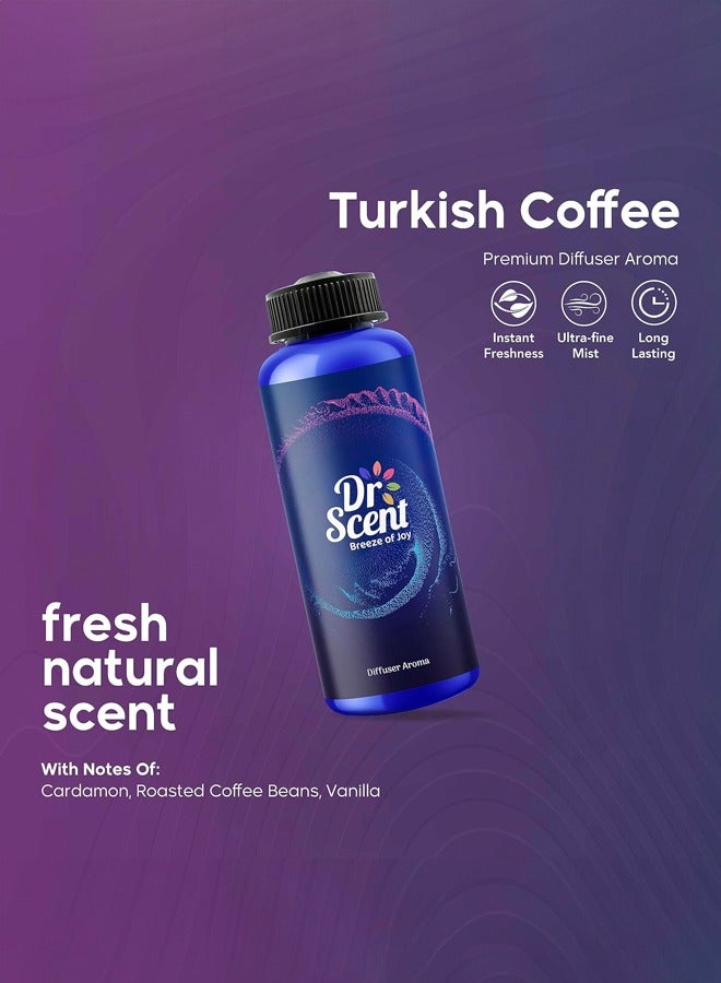 Dr Scent Diffuser Aroma Turkish Coffee, Feel the Aromatic Fragrance of Roasted Coffee Beans, And Zesty Cardamom, Ending with Sweet Notes of Vanilla (500ml) - Image 3