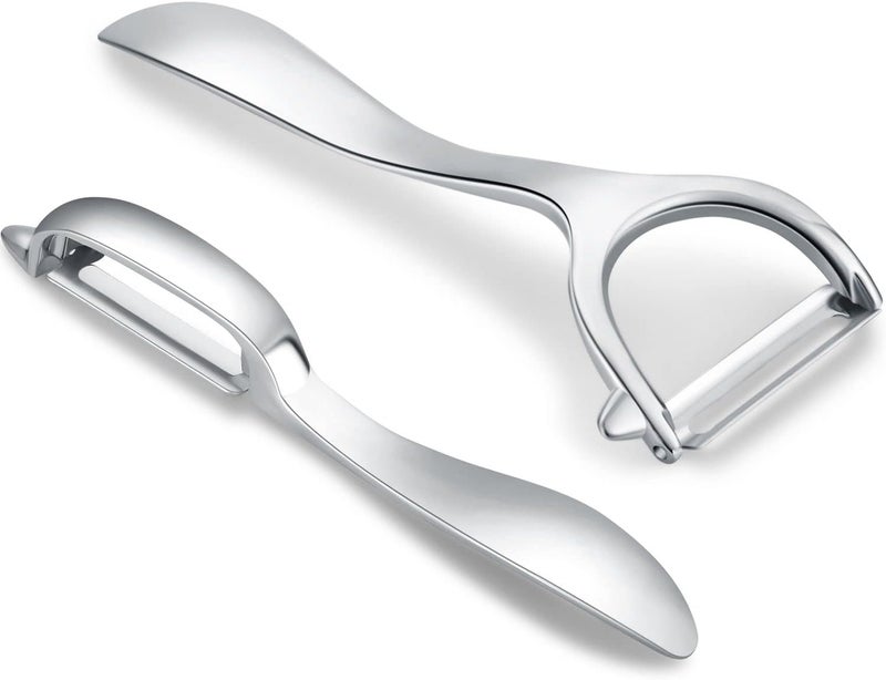 Honsen Set of 2 Stainless Steel Vegetable Peeler,Y-Shaped and I-Shaped Stainless Steel Peelers For Potatoes, All Fruits & Veggies¡­ - Image 1