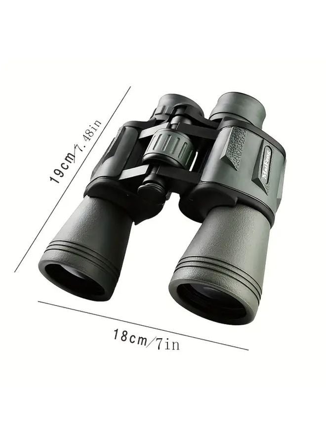 Green Vintage Style HD Long Distance Binoculars Adjustable Magnification Focus Dial Foldable Lightweight for Hunting Bird Watching Camping Travel - Image 3