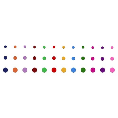 Comet Busters Round Beautiful Multisize Multicolored Bindi (BIN914)(3mm,4mm,5mm) - Image 1