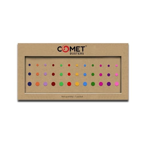 Comet Busters Round Beautiful Multisize Multicolored Bindi (BIN914)(3mm,4mm,5mm) - Image 5