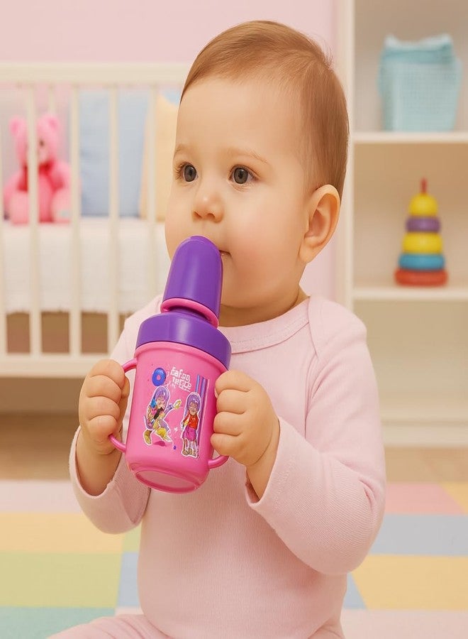 Zerya Hippo Stainless Steel Baby Spout Sipper Cup for Kids/Toddler with Soft Silicone 250 ML (Pink) - Image 2