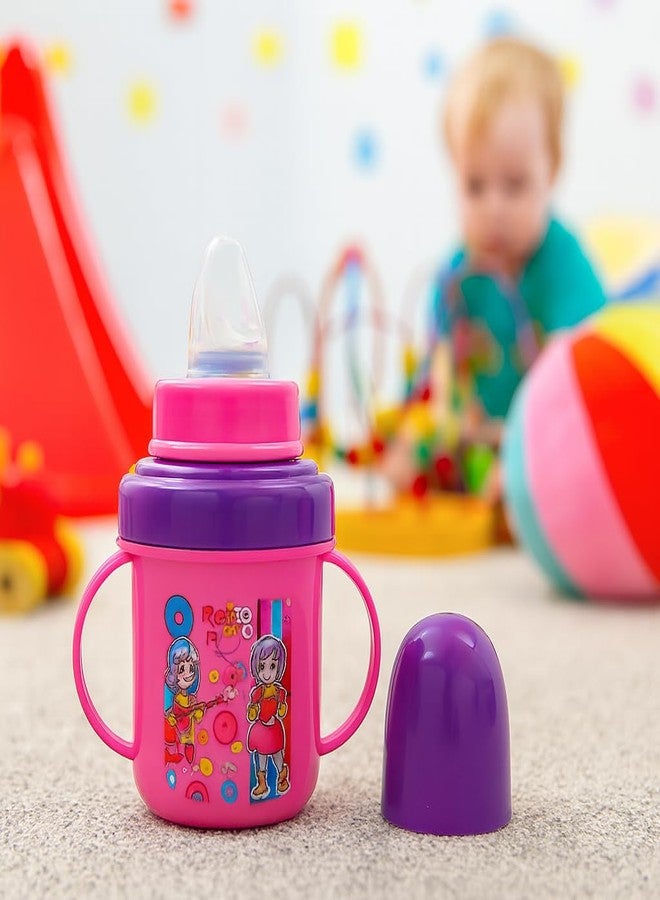 Zerya Hippo Stainless Steel Baby Spout Sipper Cup for Kids/Toddler with Soft Silicone 250 ML (Pink) - Image 3